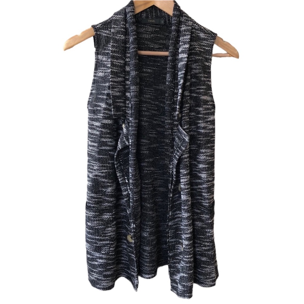 THML Vest Cascading Layering Knit Gray Speckled NWT Women’s Size Small